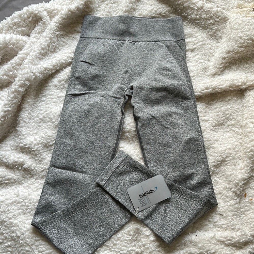 Gymshark High Waisted Flex Leggings - Charcoal Marl/Pastel Grape